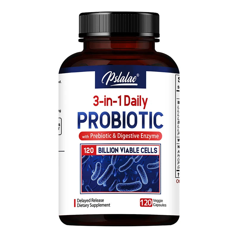 Probiotics + Prebiotics + Digestive Enzymes - Improves Digestion and Immunity, Relieves Constipation, Supports Intestinal Health