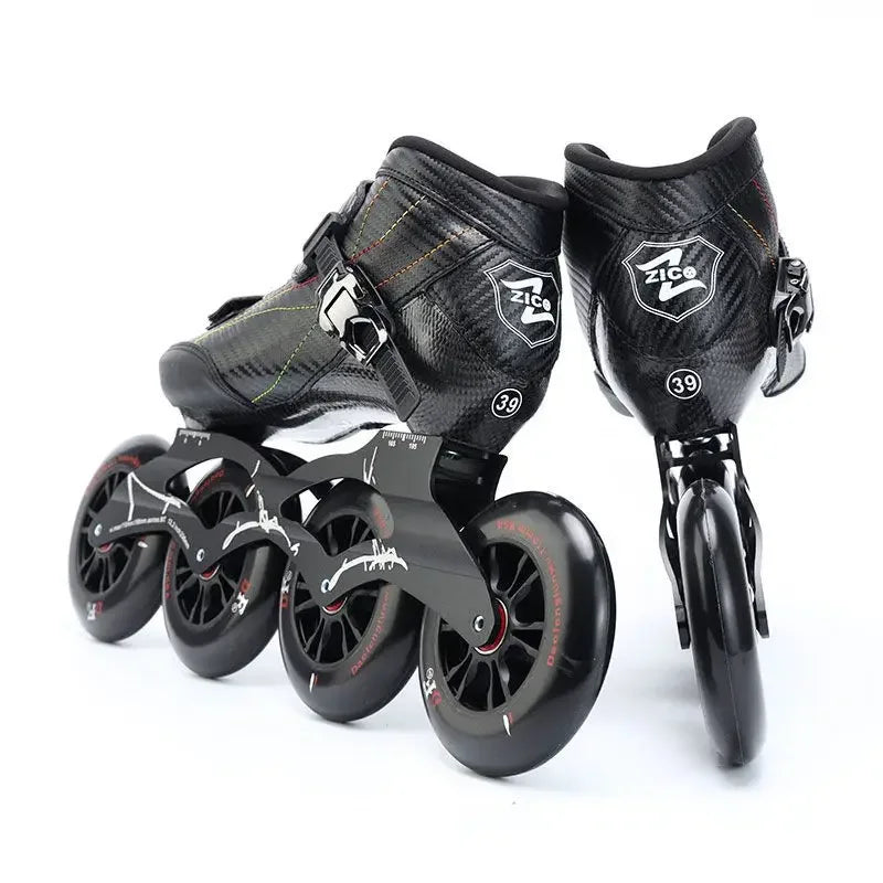 Speed Skating Shoes Professional Racing Roller Skating Shoes Large Wheel Speed Carbon Fiber Skating Shoes for Adults and Children