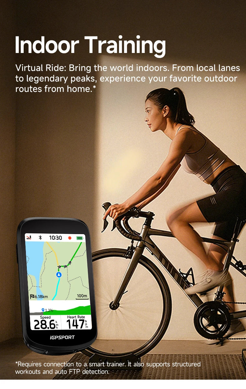 iGPSPORT BSC500 Touchscreen Bike Computer GPS Cycling Global Map Navigation Wireless Cycling Computer with Digital Bike Bell