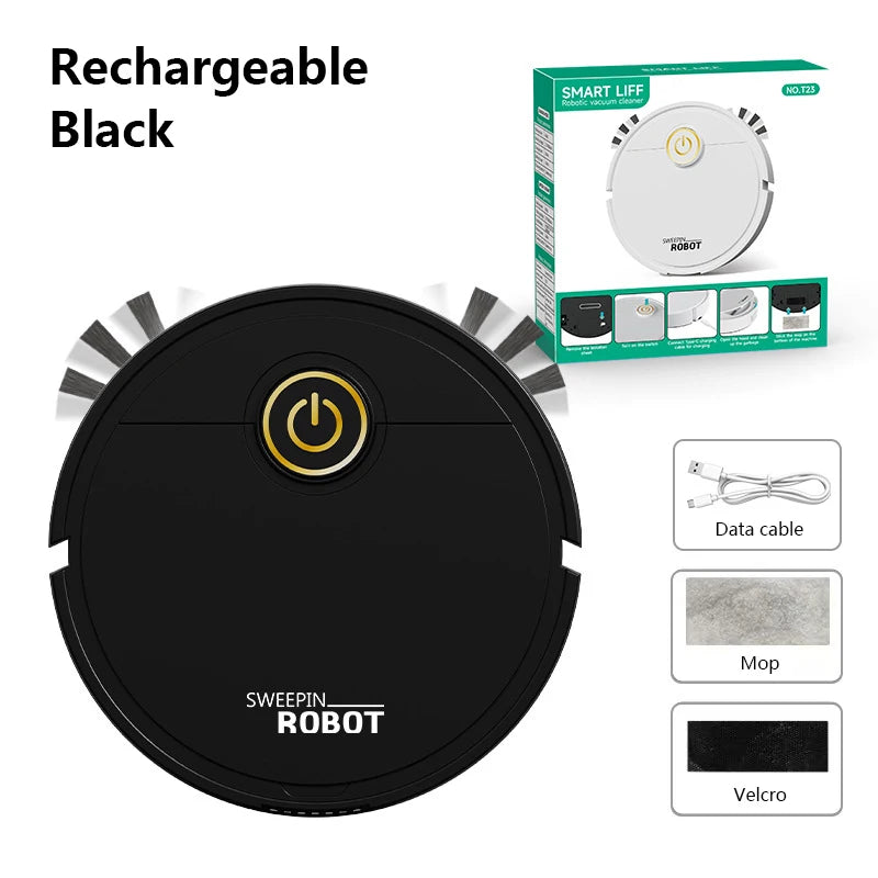 3-in-1 Automatic Sweeping Robot Sweep Vacuum Cleaner Mopping Floor USB Rechargeable Mini Cleaner Home Cleaning Machine