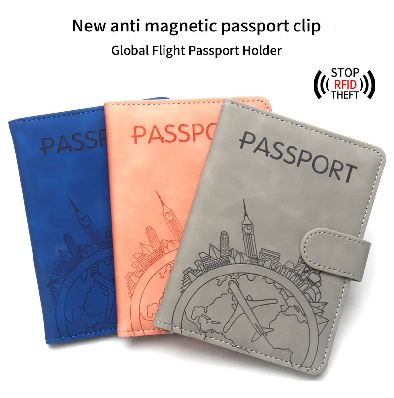 Rfid Global Flight Passport Holder Laser Engarved Name Passport Cover Custom Name Travel Wallet