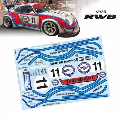 1/10 RWB 993 Wide RC Drift Body Rally PC Shell 195mm Width 260mm Wheelbase Lampshade No Painted Body RC Hsp Hpi Trax Tamiya LC