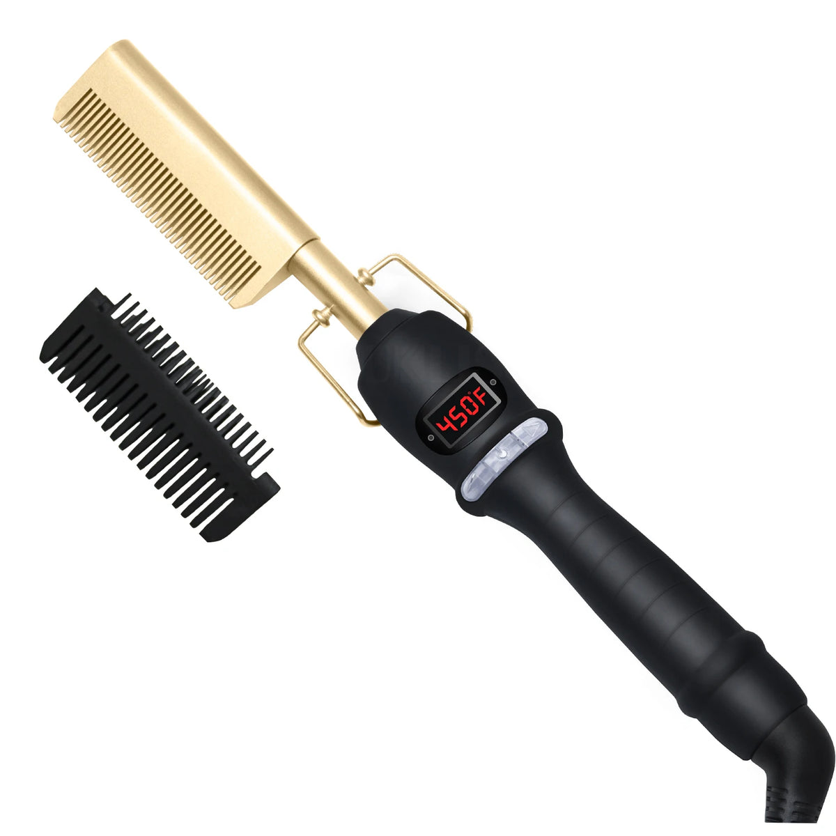 Hot Comb Hair Straightener Electric Hot Comb Brush Flat Iron Electric Heating Comb With LCD Display Hair Straightener For Wig