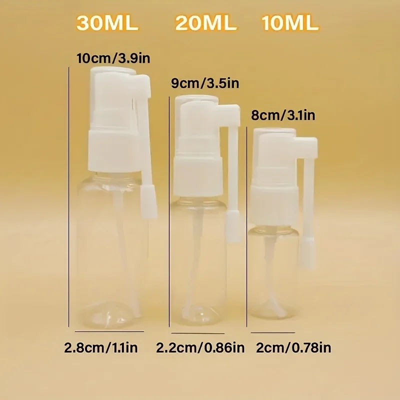 2pcs Rotatable Nozzle Spray Bottle Refillable Nasal Wash Bottle Transparent Plastic Atomizer Empty Sprayer Snoot Clean Container