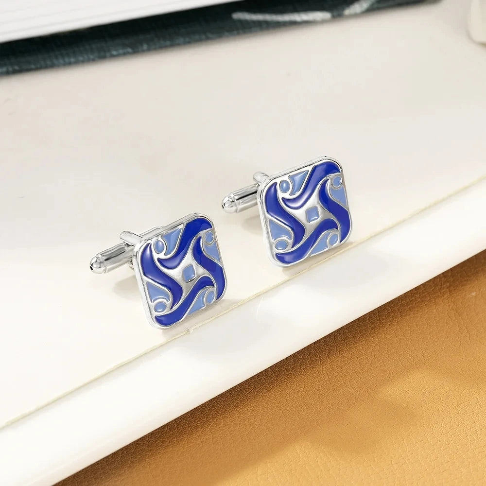 Luxury Men's Cufflinks High Quality Square Round Maple Leaf Cufflinks for Men Fashion Shirt Cufflinks Party Wedding Decorations