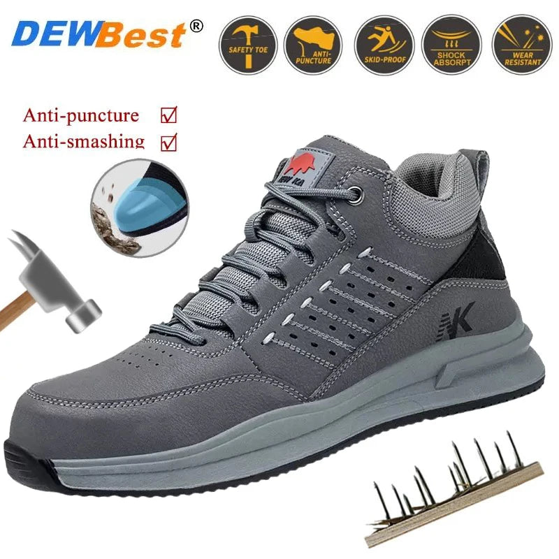 Electrician Insulated Shoes Men Lightweight Comfortable Safety Shoes Anti-Smash Anti-Puncture Wear-Resistant Work Shoes