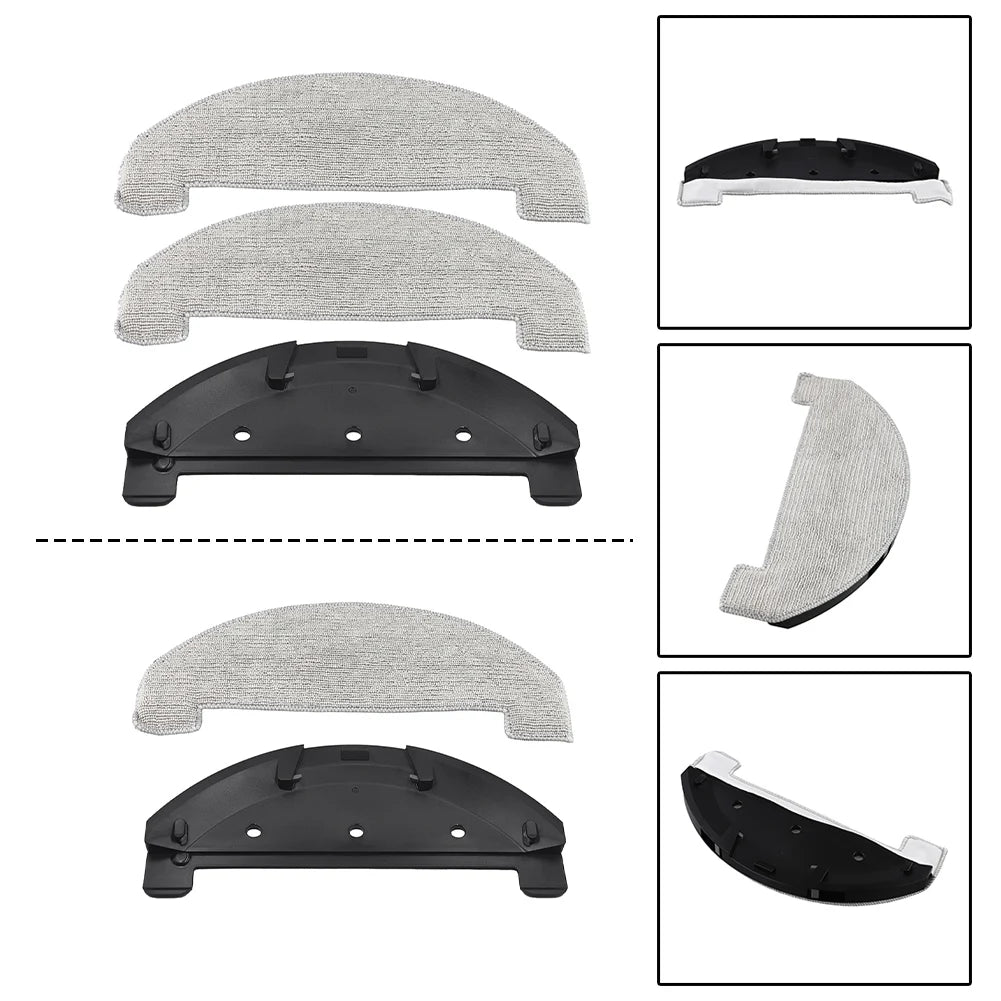 Vacuum Mop Pads Kit Mop Bracket Replacement For Ultenic D10 / For T10 Lite / Q8 / Q8max Vacuum Cleaner Replacement Accessories