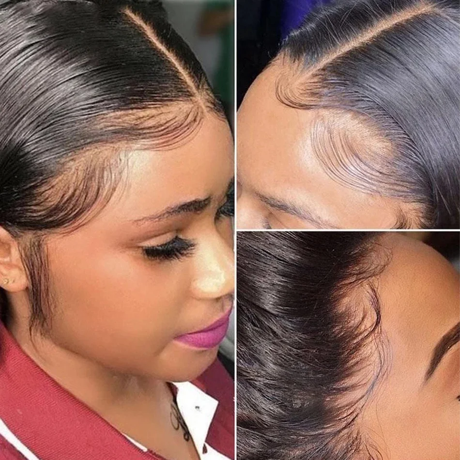 Bone Straight HD Frontal 13X4 Lace Front Human Hair Wigs Natural Brazilian Remy 4X4 Lace Closure Wig For Women On Promotion Sale