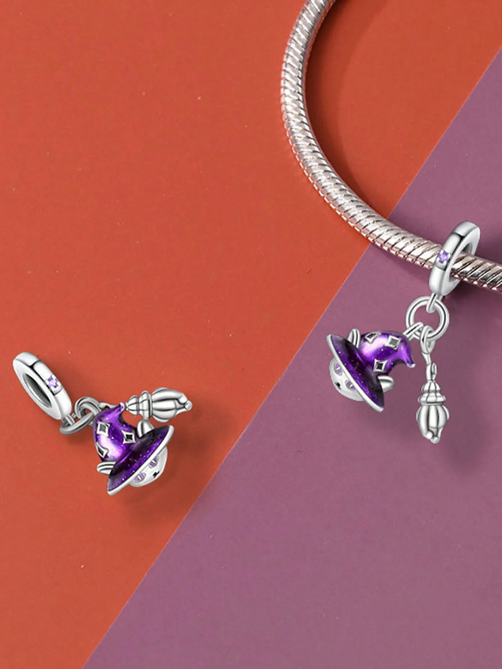 2025 Hot Sale Charms Bead 925 Sterling Silver Christmas Halloween Witch Hat Fit Bangle Bracelet Necklace DIY Jewelry