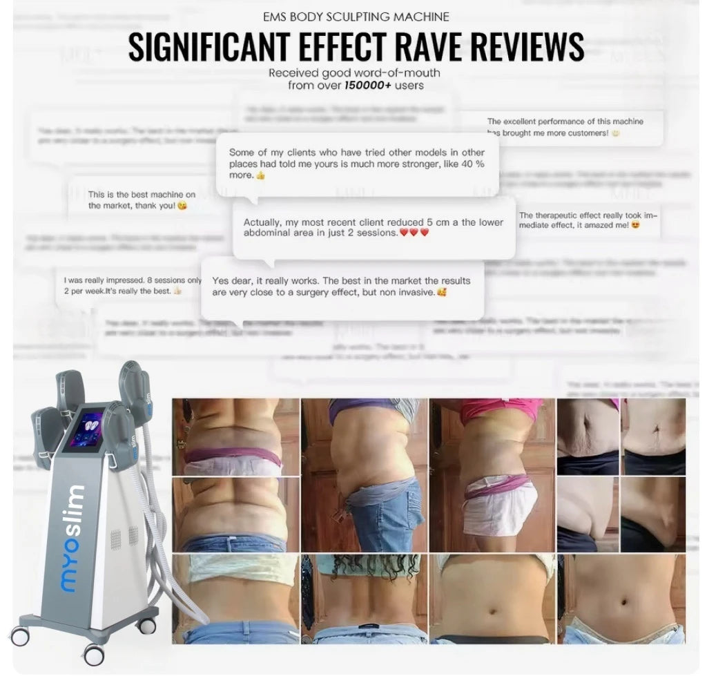 MyoSlim 6500W RF EMS Body Sculpting Machine  Technology  Professional Fat Burning & Muscle Toning Equipment