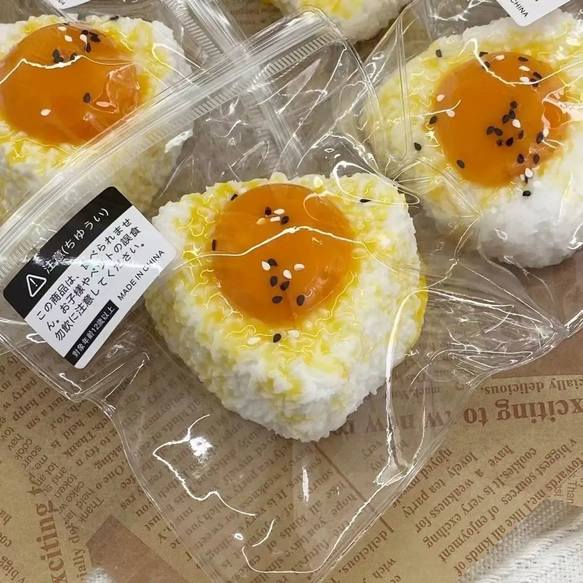 1/3/5/10PCS Liquid-Filled Egg Yolk Triangle Rice Ball Squeeze Toy ASMR Stress Relief Office Stress Relief Birthday Party Favors