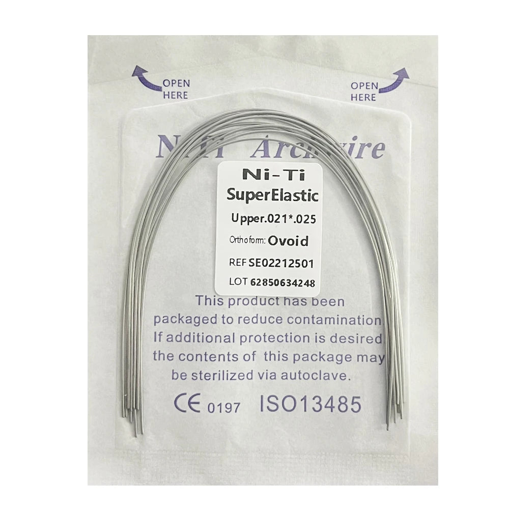 10pcs/Pack AG Dental Orthodontic Arch Wires NITI Round / Rectangular Oval Form Ortho Arch Wire Dentist Tool