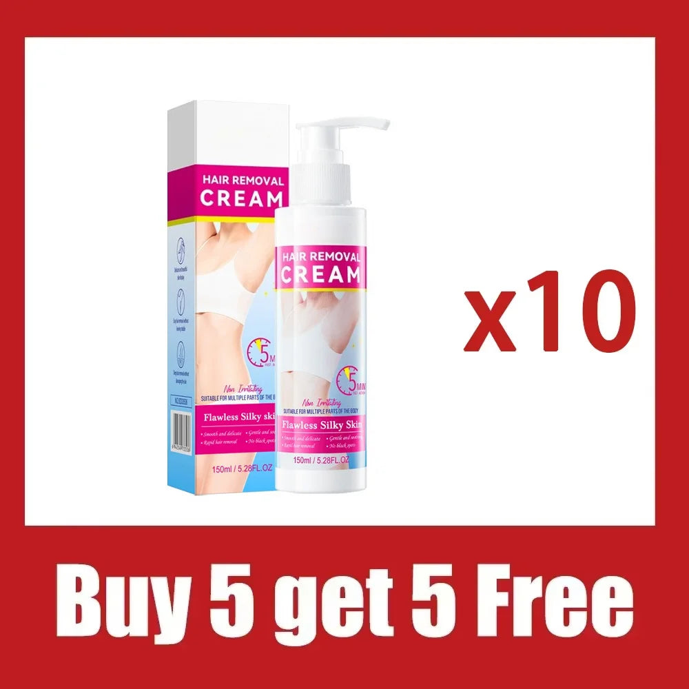 Men's and women's hair removal cream does not irritate the armpits. Smooth hair removal cream 150ml