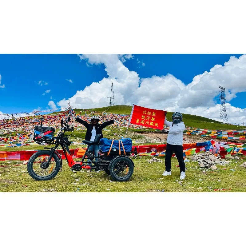 Powerful 2500W 3 Wheel Electric Scooter Adult Trike 2-Seater Electric Motorcycle Fat Tire Off-Road ETricycle Mobility Cargo Bike
