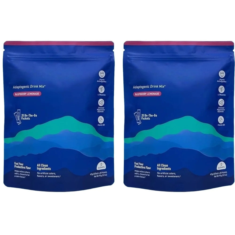 Calming Powder Drink Mix with L-Theanine, Focus Memory Concentration & Cognitive Support, Healthy Cortisol Balance, 20 Packets