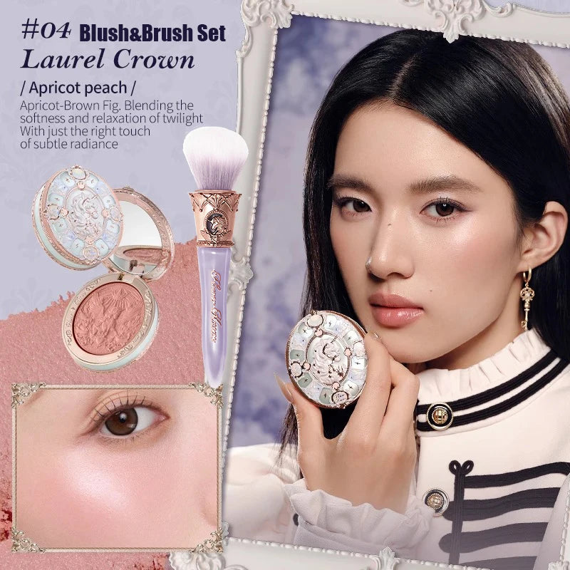 Flower Knows Strawberry Rococo Series Embossed Blush 5g Blush Powder Berry Mary Blusher Palette Makeup Profesional