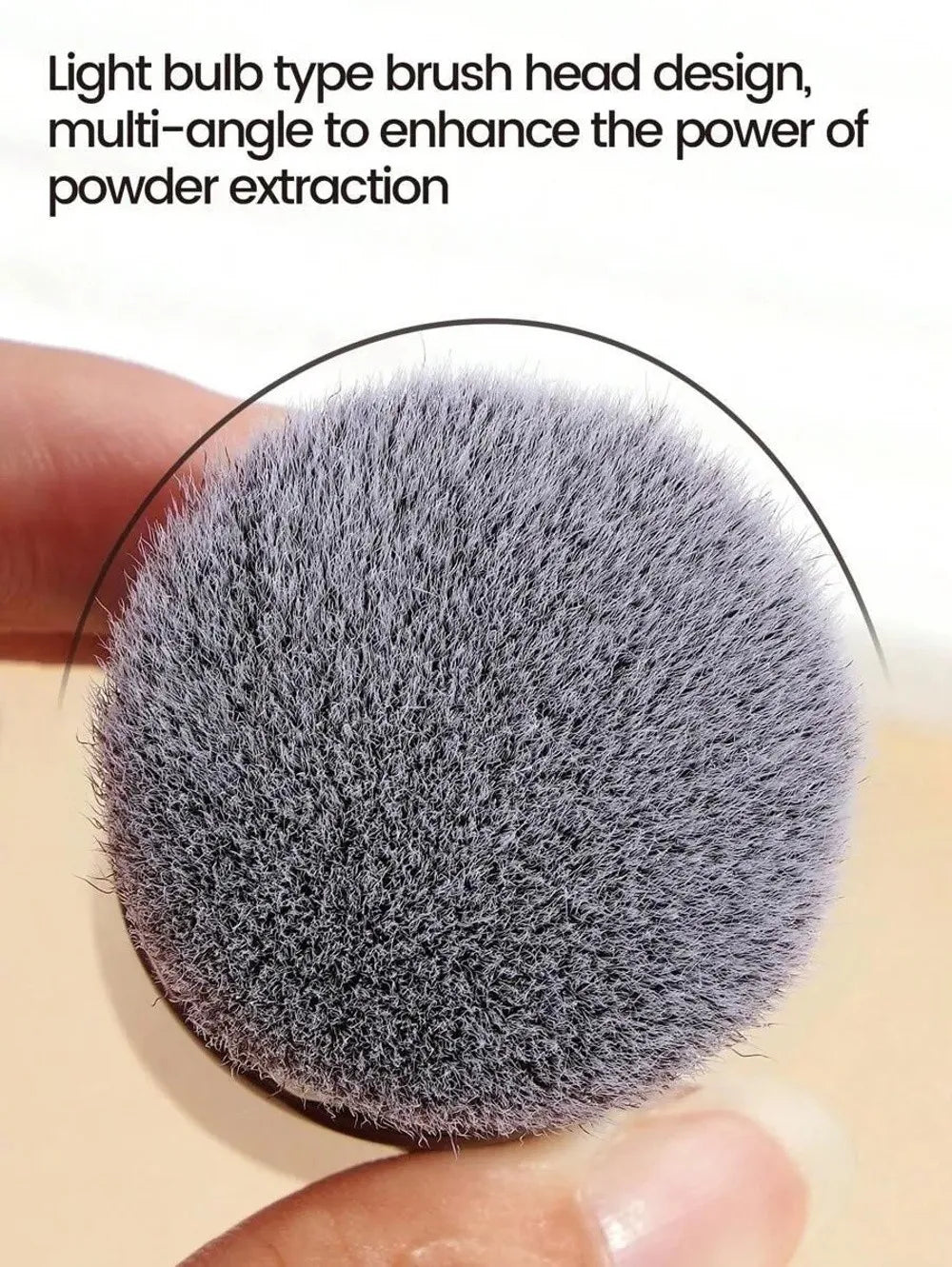 1 PCS Portable Synthetic Hair Retractable Makeup Brush UItra-Soft Flat Angle Powder Brush Makeup Tool Makeup Application