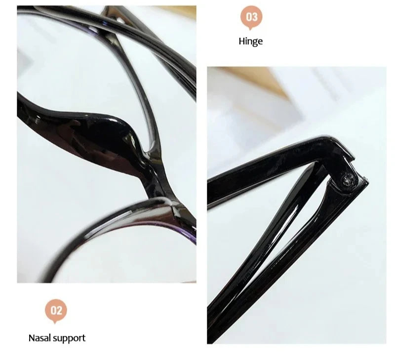 Transparent Computer Plano Glasses Round Frame for Women Men Anti Blue Light Clear Eyewear Blocking Optical Spectacle Eyeglasses