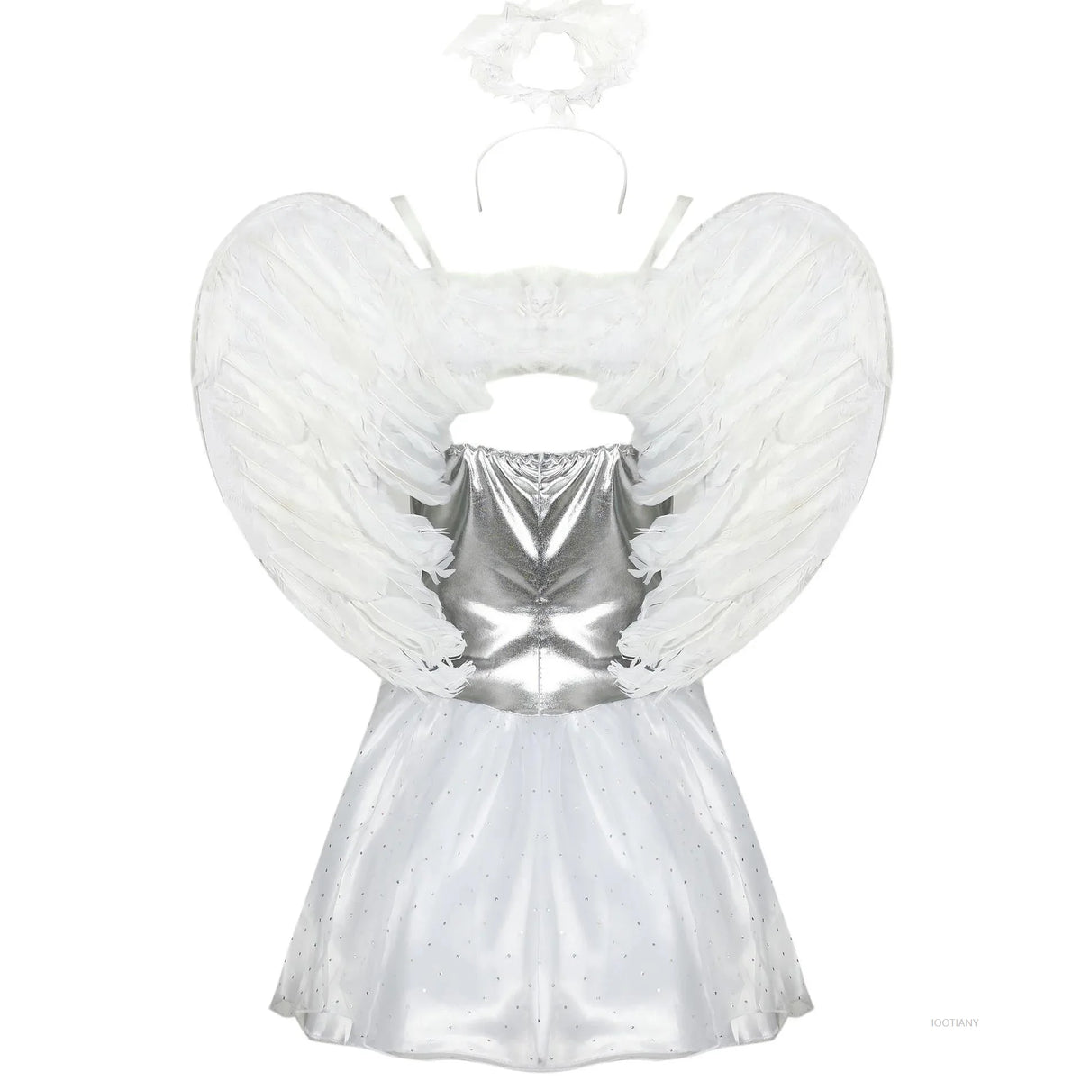 Halloween Day of the Dead Carnival Halo Wings Fallen Angel Costume Party Ballet Tutu Demon Queen Witch Cosplay Dress