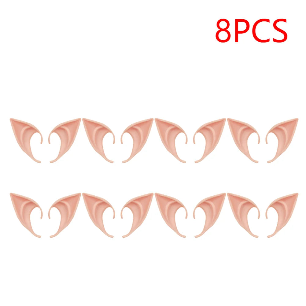 1-20pair Mysterious Angel Elf Ears Artificial Latex Ears for Halloween Decor Fairy Cosplay Costume Masquerade Accessories