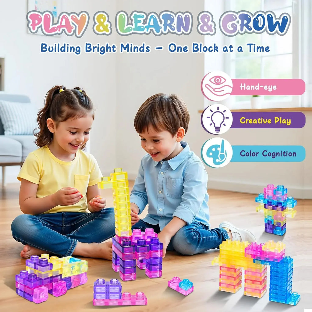 40 PCS Sensory Soft Building Blocks for Toddlers Squishy Stacking Toy Set Stretchable Early Learning Construction Playset