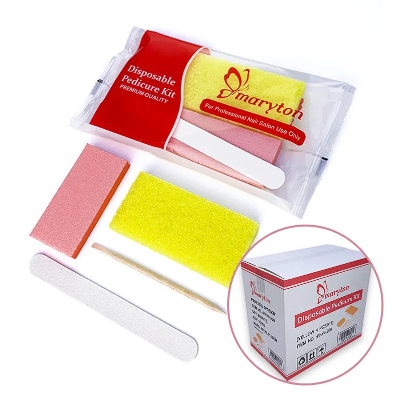 800 Sets/Carton Disposable Pedicure Kits Nail Sets Sand File Buffer Sponge Block Manicue Tools