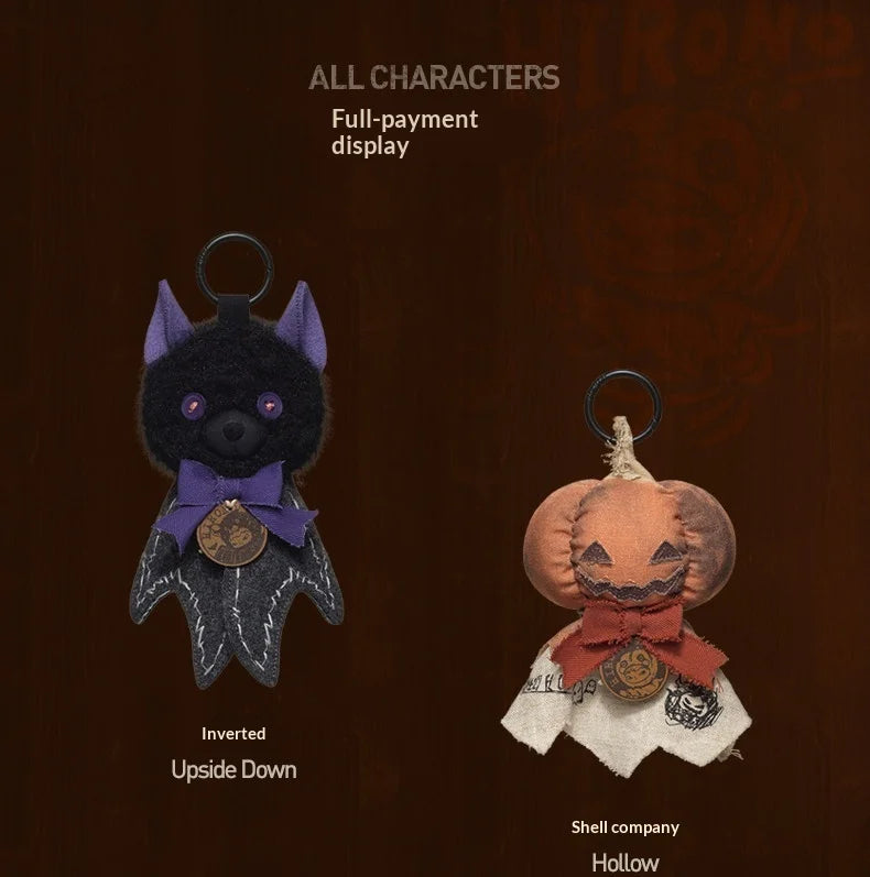 Genuine POP MART Hirono Dark Scene Series Blind Box Cute Night Light Hanging Ornament Bag Car Pendant Home Decor Halloween Gift