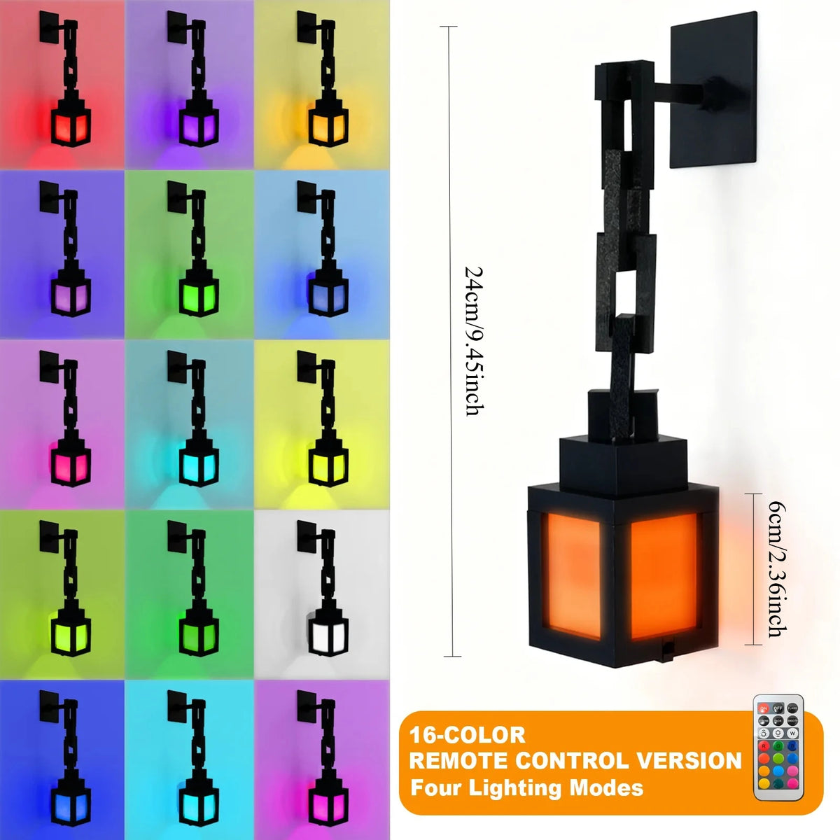 16-Color Pixel Style Mood Light, Portable & Dimmable - Mini Lantern for Bedroom Decor, Camping, Holiday Parties