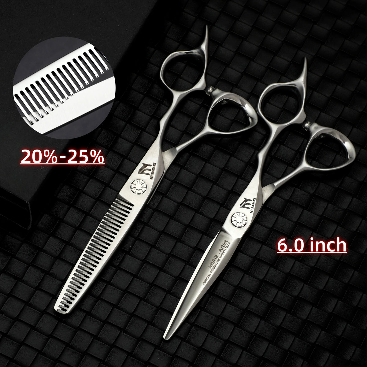 Professional VG10 Steel Barber Scissors, 5.75 Inch Willow Leaf Single-Sided Sharp Blade, Specialized for Regulating Hair Volume