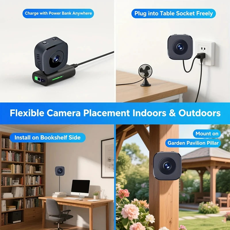 Lenovo 4K Full HD Wifi Smart Camera Mini Security Surveillance Camera Dual Way Audio Motion Detection Infrared Night Vision Cam