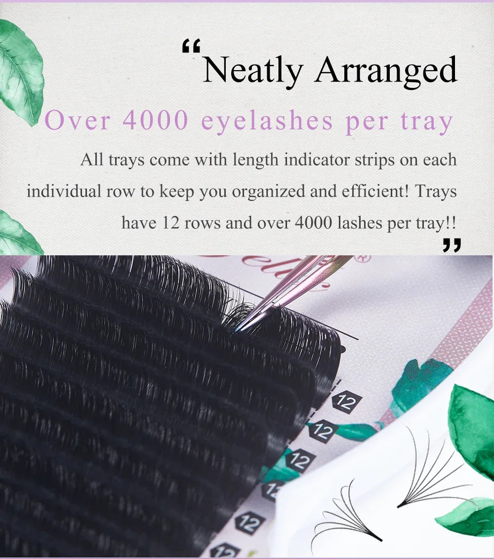Yelix Easy Fanning Eyelash Extensions Fast Fan Blooming Individual Lashes Automatic High Quality Flowering Volume Eyelash