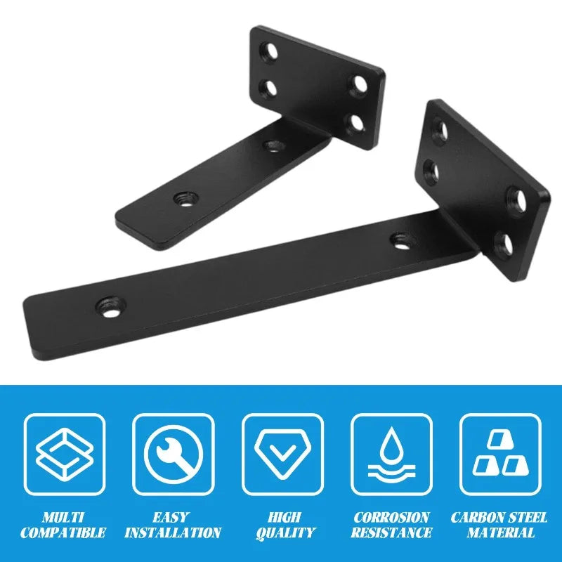 Thickened Floating Shelf Brackets Integrated Wall-Mounted Invisible L Bracke Rust-Resistant Heavy Duty Furniture Board Support