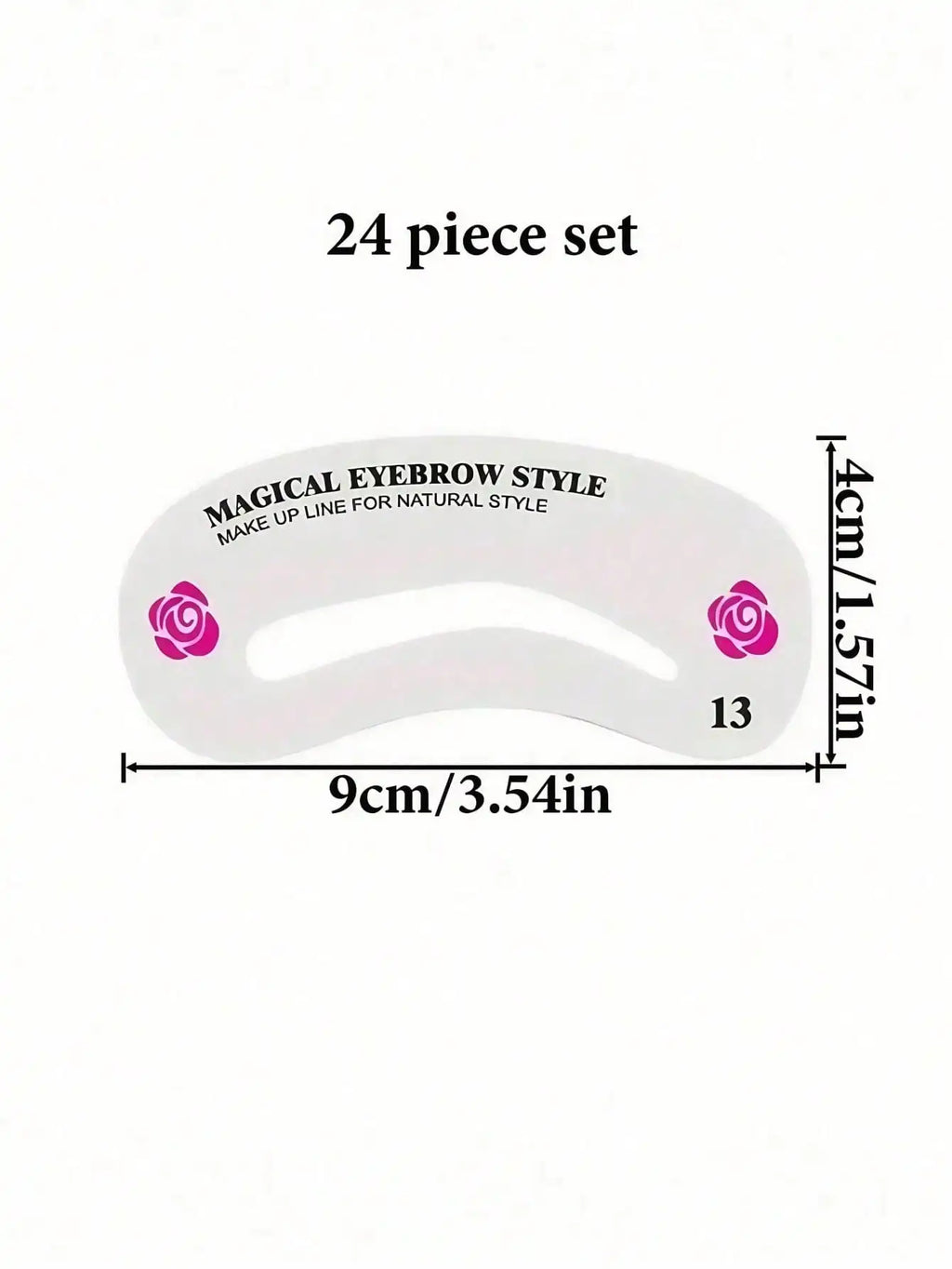 24 Styles Eyebrow Shaping Stencils - Grooming Kit for Women - Perfect for Beauty Modeling and Makeup Application