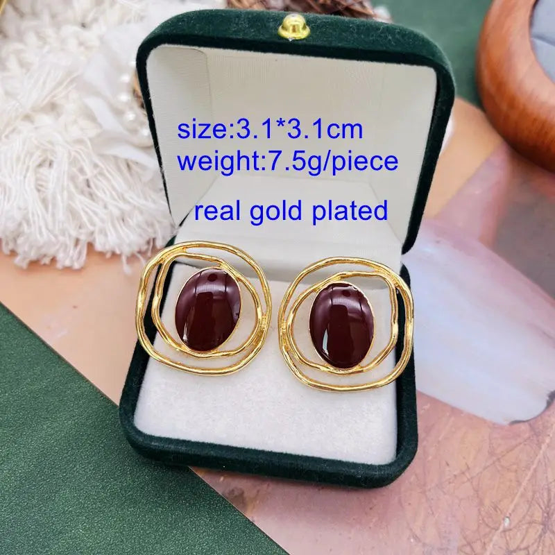 Filigree Irregular Stud Earrings Enamel More Colors Party Accessories For Women's Gifts