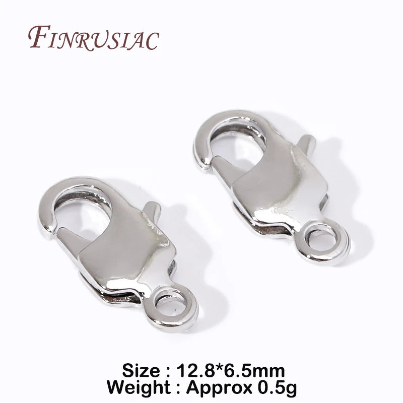 DIY Jewelry Accessories 5/10Pcs Lobster Clasps 18K Gold Plated Connecting Clasp For Necklaces Bracelets Jewelry Making Supplies