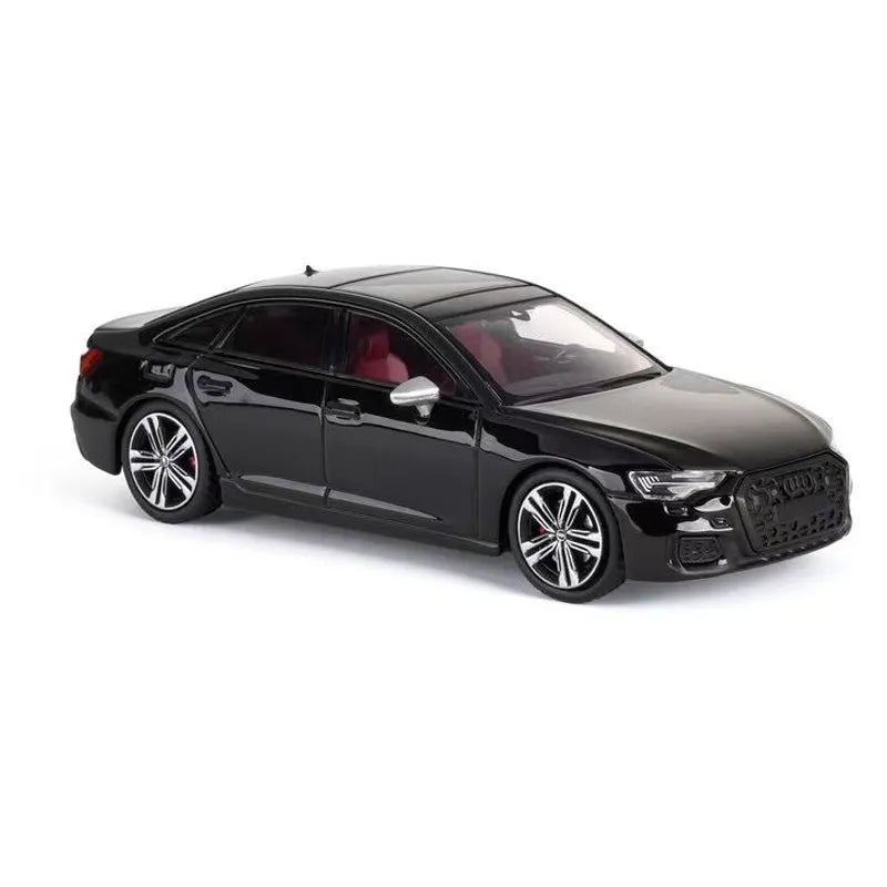 1:64 Scale Masdi Audi S6 Die-Cast Model Car Black Simulation Alloy Collectible Ornament For Car Collectors Enthusiasts Toy Gifts