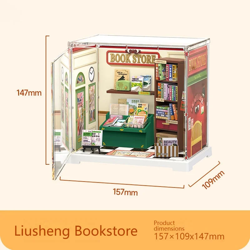 Mini Building Blocks DIY House Kit, Micro-Scale Scene Models Creative Gift for Women, Super World Tiny Craft