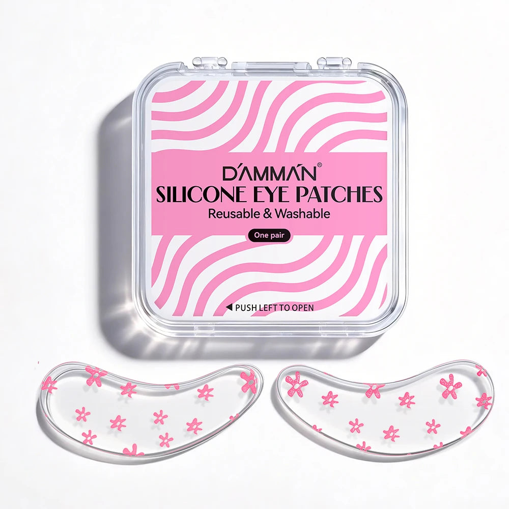 DAMMAN Multi-purpose Eye Pads for Eyelash Extensions Reusable Silicone Eye Patches Lash Lift Under-eye Patches Makeup Tools