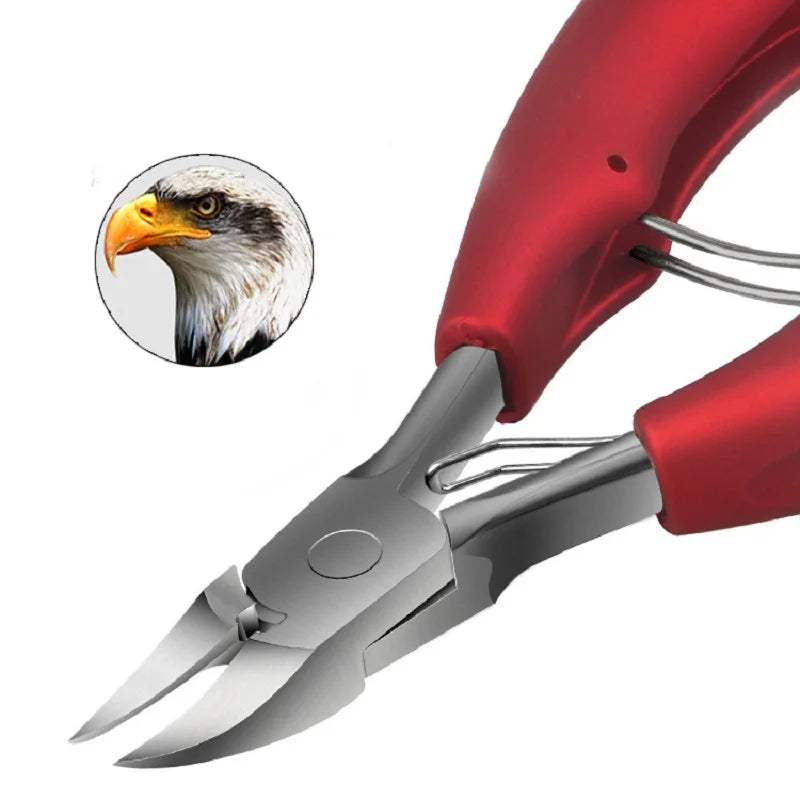 Professional Toe Nail Clippers Cutter Ingrown Toenail Tool Thick Nail Dead Skin Dirt Remover Super Sharp Curved Blade Nail Tools