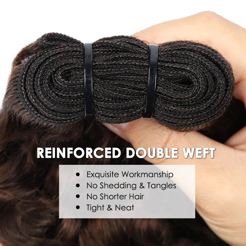 #4 chocolate Brown Burmese Curly Human Hair Bundles Virgin Hair Burmese Raw Human Hair Extensions 3C4A Curly Bundles 1/3/4 Pcs