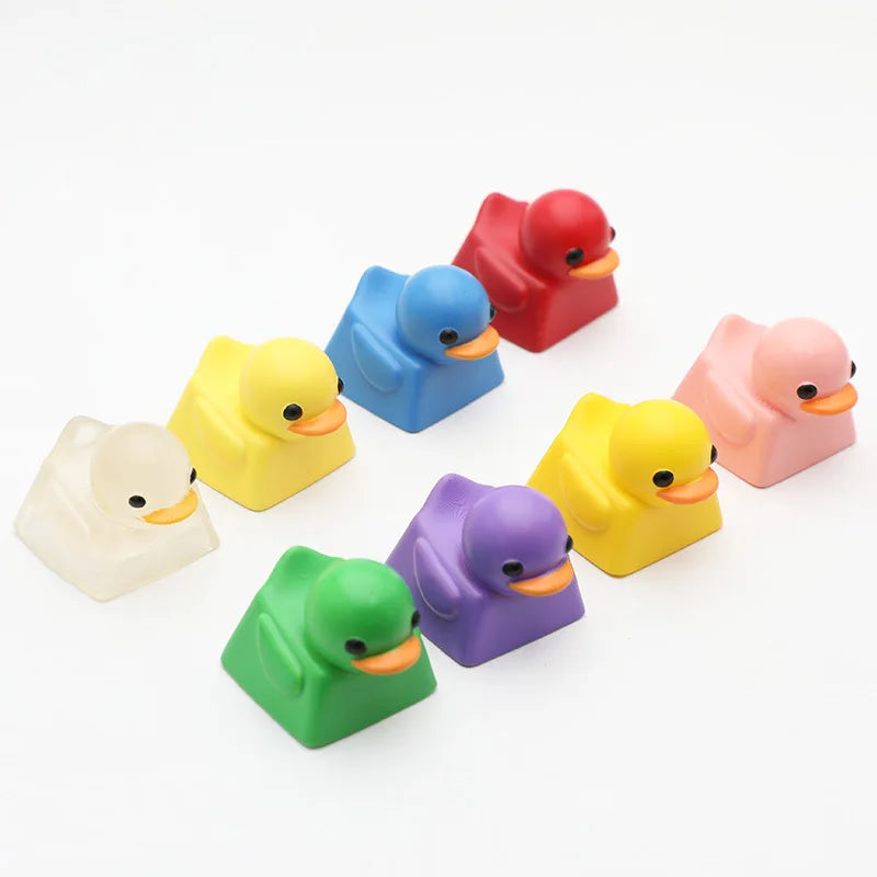 1PC Cute Duck Personalized Resin KeyCap Cartoon Decoration Gaming Key Cap for Cherry Mx Switch Gamer Mechanical Keyboard Gift