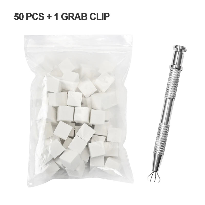 20/50/100PCS Nail Sponge & Grabber Clamp Set for Gradient Nail Art Gel Polish Design DIY Manicure Tools Professional Salon Use