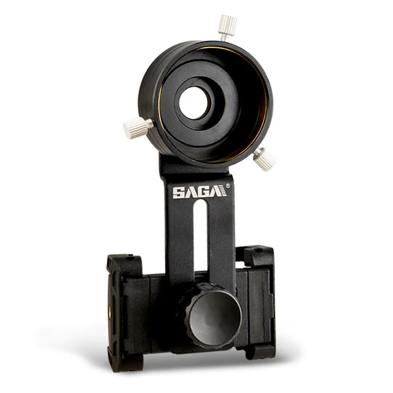 Metal mobile phone clip double monocular astronomical telescope microscope eyepiece connected to mobile phone for taking picture