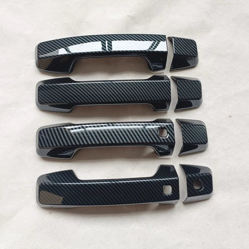 For Mitsubishi Triton L200 LC MV 6th 2023 2024 2025 2026 Accessories Door Handle Cover Trim Plastic Imitation Carbon Fiber