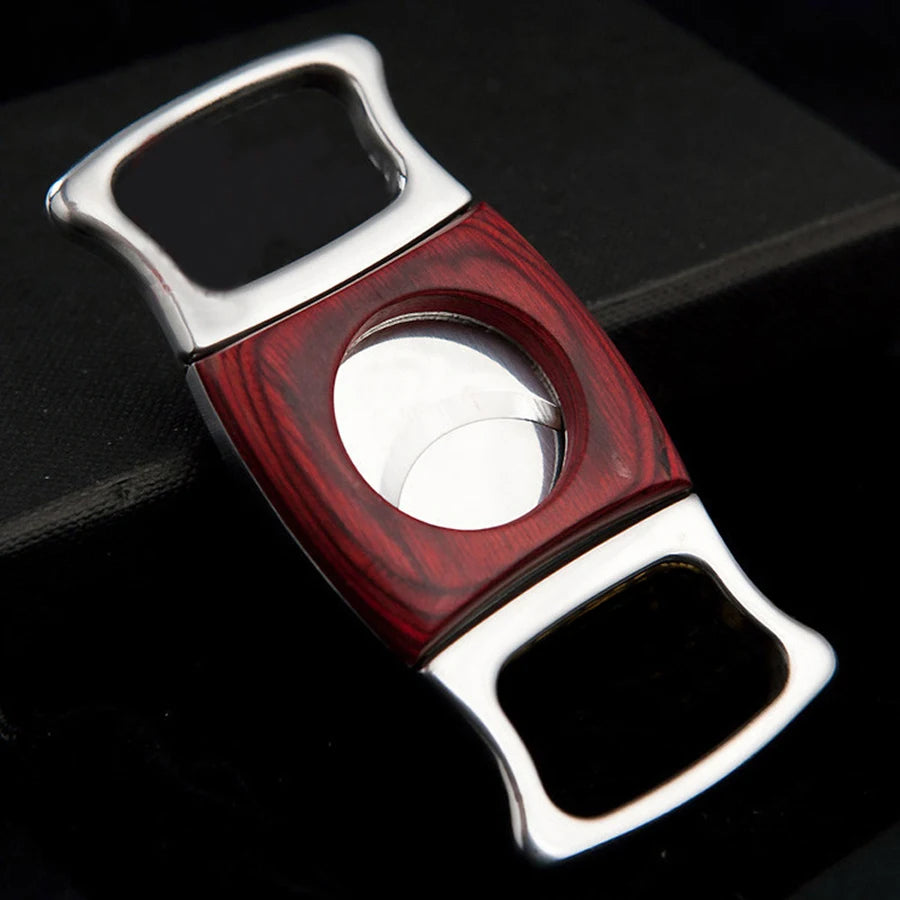 Flame Lover Cuba Cigar Cutter Guillotine Puncher Scissors Knife Stainless Steel Wood Double Sharp Blades Cutting Accessories