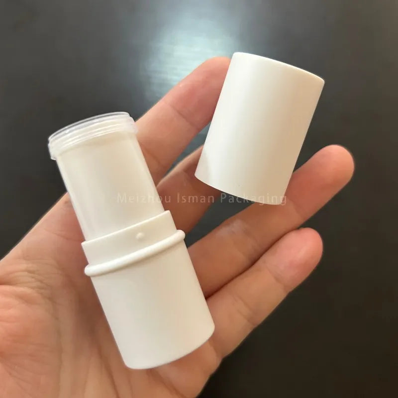 50Pcs Newest Refillable Fat 6g Matte Pink Cheek Lip Balm Packaging Foundation Stick Container Eyeshadow Concealer Stick Tubes