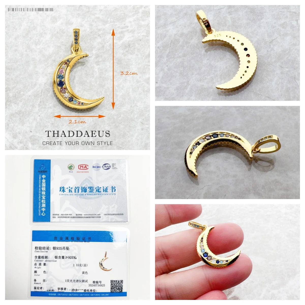 Pendant Zodiac Phoenix Wings Snake Sword Moon Brand New Fine Vintage Jewelry Accessories 925 Sterling Silver Gift For Woman Men