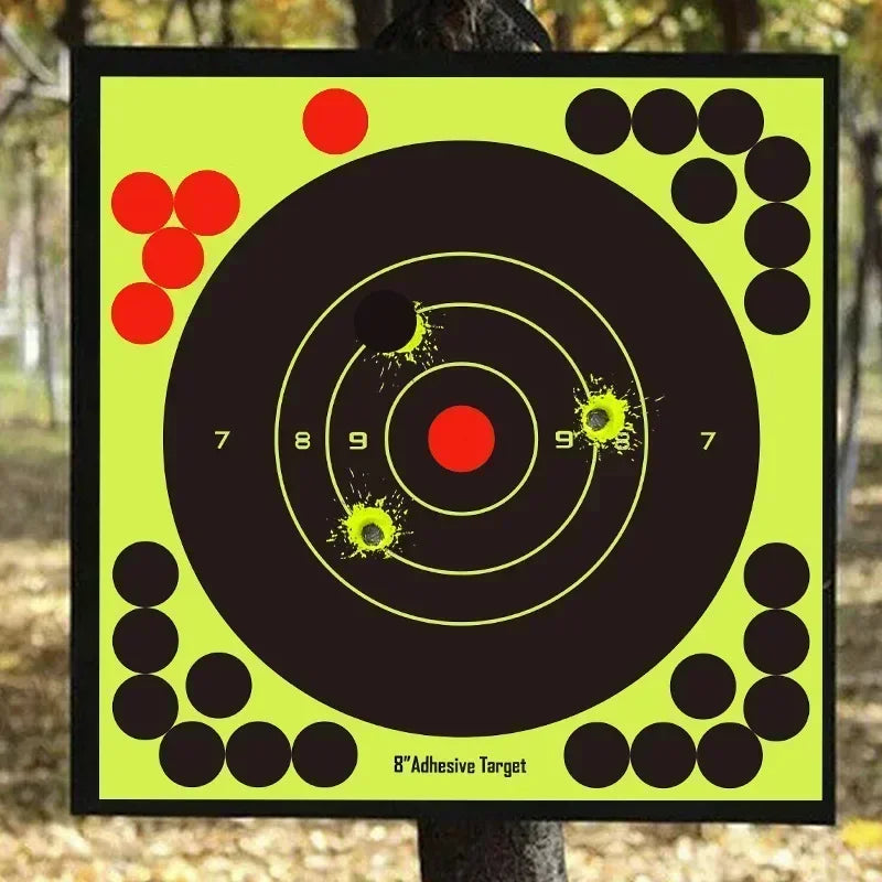 10PCS  Shooting Targets Stickers Reactive Splatter Adhesive Sticker Paper Gun Shoot Training Accessories 8Inch