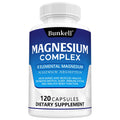 Magnesium Complex Supplement 8 Elemental 1000mg - for Bones, Muscle, Recovery, Energy, Vegan Non-GMO 120 Capsules