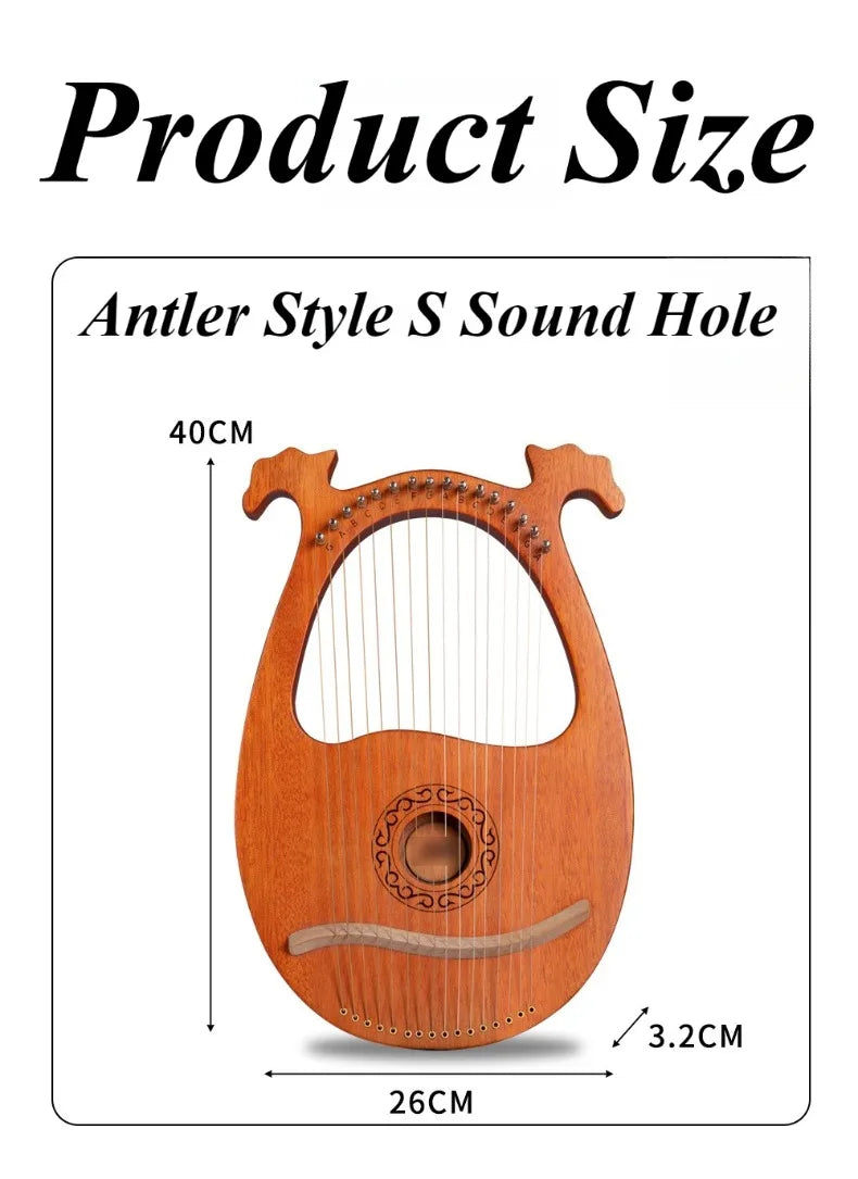 16 String Harp Beginner Children Portable Lira Harp Professional Wooden Chinese Small Harps Handmade Handheld String Instruments